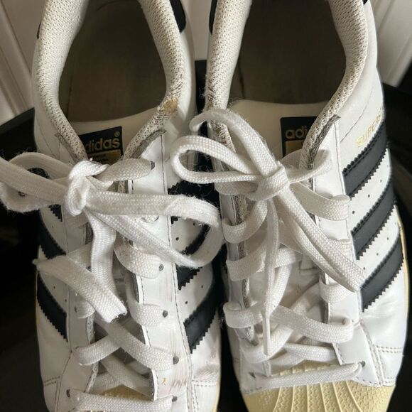 Adidas Original Superstar Shoes Low Top White Black C77124  Size 7.5 - Picture 8 of 14